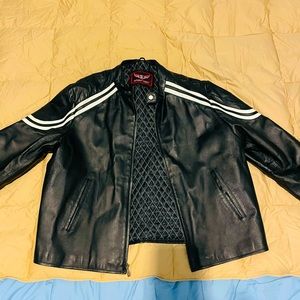 Leather motorcycle jacket